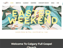 Tablet Screenshot of calgaryfullgospel.com